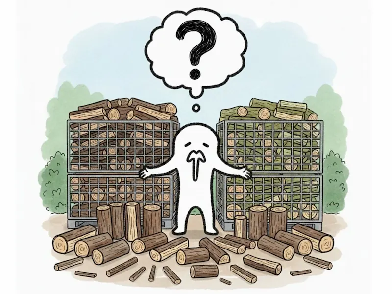 どんな薪があるの？様々な薪のイラスト