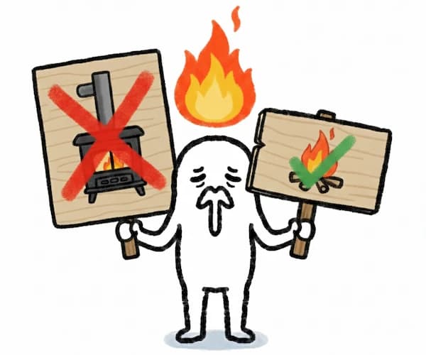 薪ストーブ用ではありません